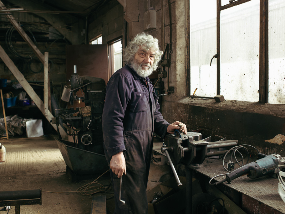 Photo Anatomy of an English country estate. Mick Burdfield, the farm mechanic, and 4th generation on the farm.