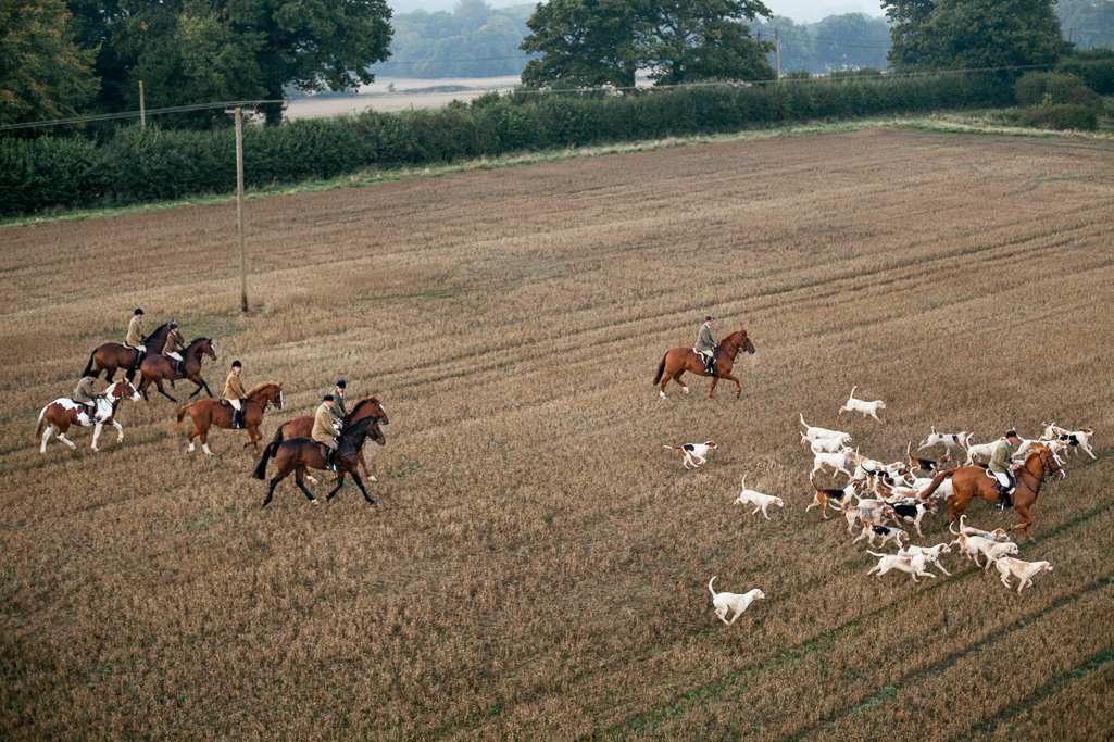 Photo Aerial views of the family farm. The local hunt riding out at 7am on a crisp September morning.