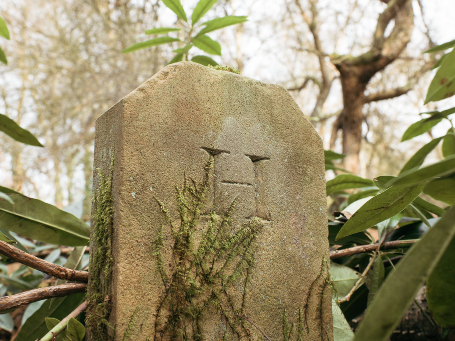 Photo Anatomy of an English country estate. An old boundary stone marking the march with Buchan Hill.